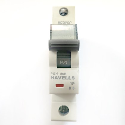 Havells PowerSafe PSH106B B6 6A 6 Amp MCB Circuit Breaker Type B